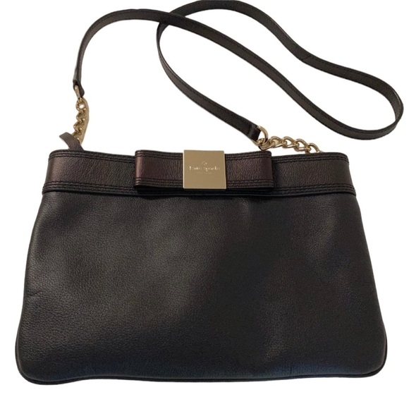 kate spade Handbags - KATE SPADE Black Leather Chain Leather Strap Shoulder Bag